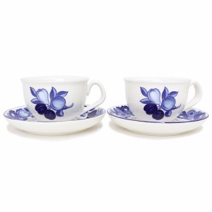 （美品）ロイヤルコペンハーゲン Royal Copenhagen ゴールデンサマー FAJANCE 2客セット カップ ソーサー 食器 コップ 小皿 陶磁器 ホワ