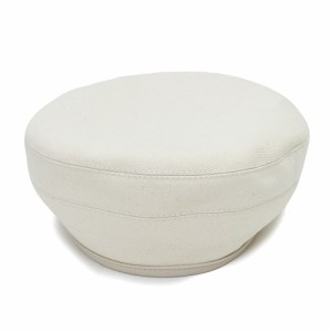 （新品・未使用品）エルメス HERMES サントノーレ ベレー帽 ハット 帽子 #58 コットン レーヨン シルク ベージュ ホワイト 白 シルバー金