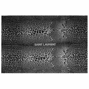 （未使用　展示品）サンローランパリ SAINT LAURENT PARIS リヴ ドロワ エクスクルーシブ ブランケット ヒョウ柄 レオパード ウール シル