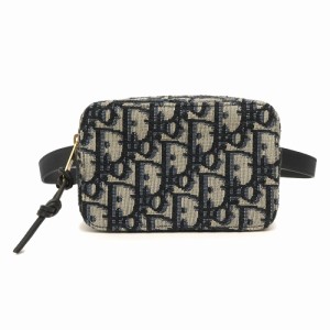 （新品・未使用品）クリスチャンディオール Christian Dior トロッター ウエスト ベルトポーチ バッグ オブリーク ジャカード キャンバス