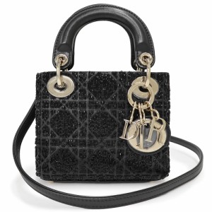 （未使用　展示品）クリスチャンディオール Christian Dior レディディオール マイクロ カナージュ 2WAY ショルダー ハンドバッグ ラムス