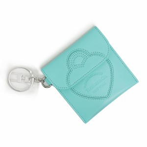 （新品・未使用品）ティファニー TIFFANY&Co. リターン トゥ ティファニー ポーチ バッグ チャーム  レザー ライトブルー 青 シルバー金