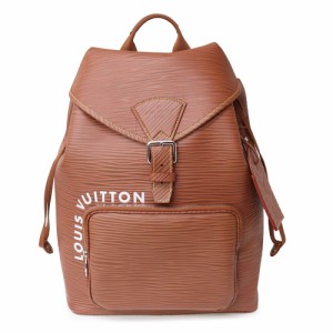 （未使用保管品）ルイ ヴィトン LOUIS VUITTON モンスリ バックパック リュック デイパック エピ XL レザー ブラウン 茶 M23099 シルバー