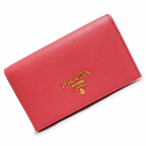 （新品・未使用品）プラダ PRADA カードケース 名刺入れ 定期入れ パスケース サフィアノ サフィアーノ メタル カーフレザー ペオニア ピ