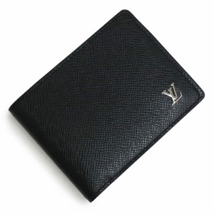 （新品・未使用品）ルイ ヴィトン LOUIS VUITTON ポルトフォイユ ミュルティプル 二つ折り財布 札入れ タイガ レザー ノワール ブラック 