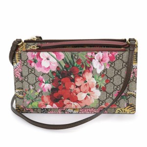 （未使用保管品）グッチ GUCCI ベンガルタイガー フラワー 花 ショルダーバッグ 斜め掛け GGスプリームキャンバス ベージュ マルチカラー