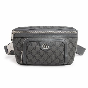 （新品・未使用品）グッチ GUCCI ダブルG オフィディア ベルト ウエスト ボディバッグ 斜め掛け GGスプリームキャンバス レザー グレー 