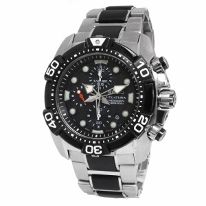 （中古）セイコー SEIKO ヴェラチュラ ダイバーズ 200M クロノグラフ クオーツ 腕時計 シルバー ブラック 黒 SNDA59 7T92-0JT0