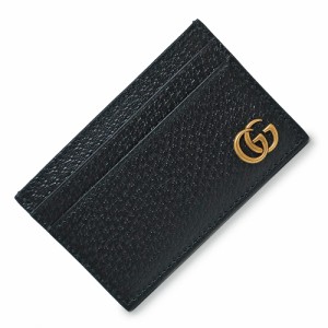 （新品・未使用品）グッチ GUCCI GGマーモント カードケース 名刺入れ 定期入れ パスケース レザー ブラック 黒 アンティークゴールド金