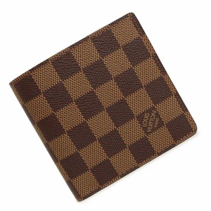 （未使用保管品）ルイ ヴィトン LOUIS VUITTON ポルト ビエ カルト クレディ モネ 二つ折り財布 ダミエ ブラウン 茶 N61665 箱付