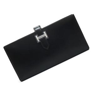 エルメス ベアン リザード ブラック 黒 シルバー金具