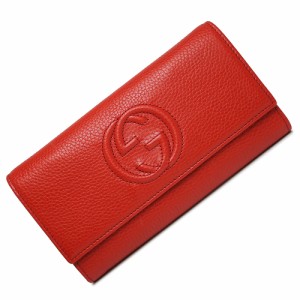 （新品・未使用品）グッチ GUCCI インターロッキングG ソーホー 二つ折り長財布 カーフスキン レザー レッド 赤 ライトゴールド金具 5982