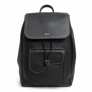 （未使用　展示品）ディオール Dior サドルフラップ バックパック リュック デイパック カーフスキン レザー ブラック 黒 シルバー金具 1
