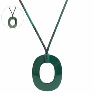 （新品・未使用品）エルメス HERMES イスム ピグマン PM ネックレス ペンダント バッファローホーン ラッカーウッド シルク ヴェールフォ