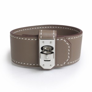 （新品・未使用品）エルメス HERMES ケリー ツイスト PM ブレスレット #T2 ヴォースイフト レザー エトゥープ エトープ グレージュ シル