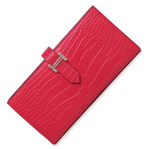 新品同様 エルメス カードケース プティアッシュ レッド系