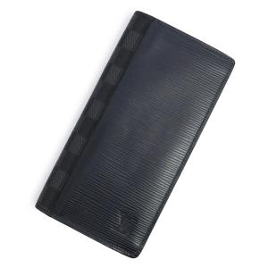 （未使用　展示品）ルイ ヴィトン LOUIS VUITTON ポルトフォイユ ブラザ レア 希少 二つ折り長財布 エピレザー ダミエグラフィット ブル