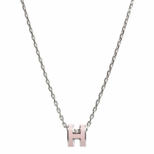 （新品・未使用品）エルメス HERMES ポップアッシュ ミニ ポップ H ネックレス ペンダント ローズドラジェ ピンク シルバー金具 箱付