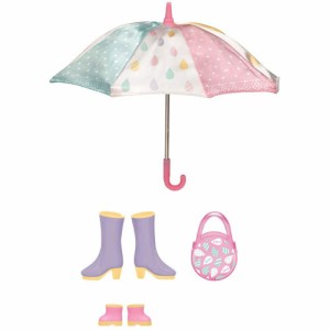 リカちゃん LG-03 たのしいあめのひセット (2020年発売版) 【着せ替え人形用衣装 雨傘 カサ 長靴 シューズ サンダル ブーツ タカラトミー
