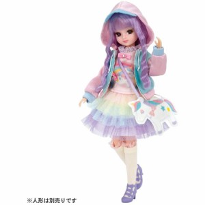 リカちゃん LW-18 ゆめかわコーデドレスセット 【ドレスシリーズ 着せ替え人形用洋服 フードパーカー バッグ 靴 タカラトミー】