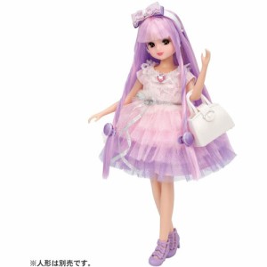 リカちゃん にじキュンカール ドレスセット ピンキーコーデ 【ドレスシリーズ 着せ替え人形用洋服 ピンク パープル 紫色 バッグ シューズ