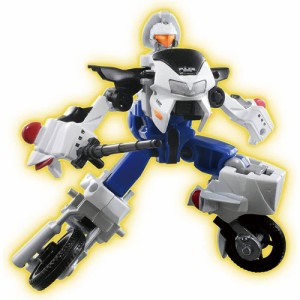 トミカ ジョブレイバー JB06 ポリスブレイバー Honda VFR 白バイ 【変形合体ロボット バイク ミニカー フィギュア 人形 警察 タカラトミ
