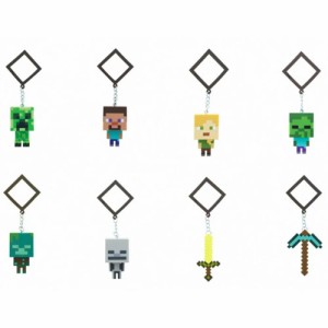 マインクラフト Minecraft バックパックキーホルダー シリーズ1 【未開封1BOX=12個入り】 【マイクラ 日本語パッケージ フィギュア 人形 
