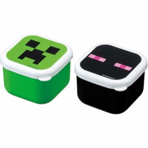 Minecraft マインクラフト (クリーパー エンダーマン) お弁当箱 抗菌 ミニ シール容器 保存容器 おかず入れ 130ml 2個セット MO1WAG 【マ