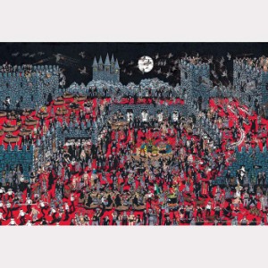 ジグソーパズル 1000マイクロピース ウォーリーをさがせ Where's Wally? 吸血鬼と魔女の城 M81-736 【ビバリー】