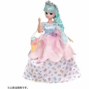 リカちゃんジェラートドレスセット キャンディユニコーン 【ドレスシリーズ 着せ替え人形用洋服 ロングドレス ワンピース シューズ 靴 玩