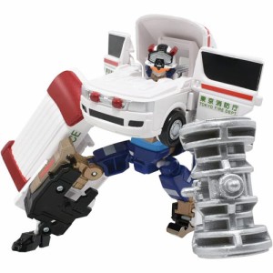 トミカ ジョブレイバー JB03 メディブレイバーカスタム トヨタ ハイメディック救急車 【変形合体ロボット ミニカー フィギュア 人形 玩具