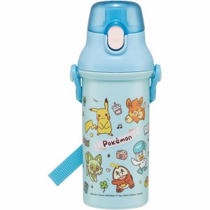 ポケットモンスター (Joyful ポケモン) 抗菌 食洗機対応 直飲みワンタッチボトル 水筒 480ml PSB5SANAG 【ニャオハ ホゲータ パモ クワッ