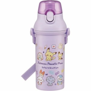 ポケピース (24 ポケットモンスター ポケモン) 抗菌 食洗機対応 直飲みワンタッチボトル 水筒 480ml PSB5SANAG 【ピカチュウ ポッチャマ 