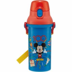 【在庫処分品!】 ディズニー 100 (Disney 100周年 ミッキーマウス) 抗菌 食洗機対応 直飲みワンタッチボトル 水筒 480ml PSB5SANAG 【子