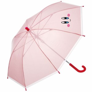 星のカービィ 子供用傘 ビニール傘 45cm UBV45 【ピンク フェイス 顔型 雨傘 長傘 かさ カサ キッズ こども 子ども 通園 通学 梅雨 雨の