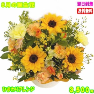 8月の誕生花ひまわりアレンジ3,500円【送料無料】ネット特価！