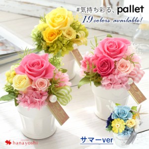 パレット*選べるカラー ケース付 プリザーブドフラワー バラ お花 ギフト 誕生日 プレゼント 女性 母 友達 祖母 お祝い 花 結婚祝い 結