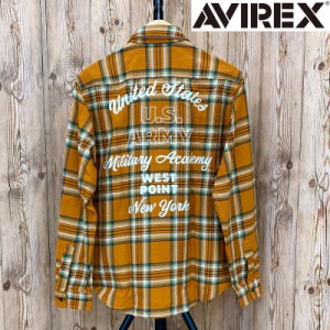 送料無料 AVIREX アヴィレックス CHECK EMBROIDERED SHIRT チェックシャツ エンブロイデリー シャツ コットン 刺繍 長袖シャツ トップス 