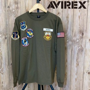 送料無料 AVIREX アヴィレックス N.Y. A.N.G PATCH ロングＴシャツ ロンT 長袖トップス 783-3230065 アビレックス メンズ ブランド ゆう