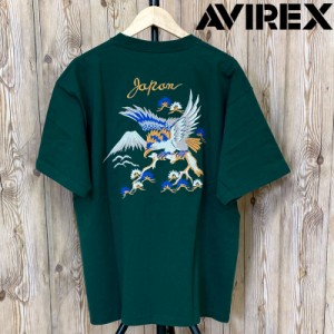 送料無料 AVIREX アヴィレックス SOUVENIR POCKET TEE 半袖Tシャツ スーベニア 刺繍 ポケット ポケT アビレックス トップス メンズ ブラ