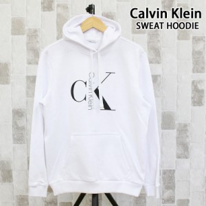 送料無料 Calvin Klein カルバンクライン CK ミックス ロゴ モノグラム Po パーカー スウェット 裏起毛 プルオーバー フーディー メンズ 