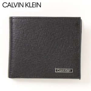 送料無料 Calvin Klein カルバンクライン RFiD CK ロゴプレート2つ折りウォレット 財布 ギフト プレゼント