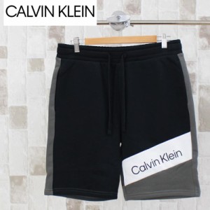 送料無料 Calvin Klein カルバンクライン CK ロゴデザインスウェットハーフパンツ ルームウェア ゆうパケ