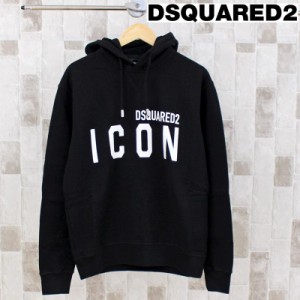 送料無料 DSQUARED2 ディースクエアード DSQ2 ICONロゴスウェットパーカー