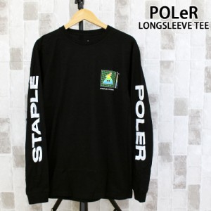 送料無料 POLeR ポーラー グローボ ピジョン ロングスリーブTシャツ GLOBO PIGEON LONGSLEEVE 長袖Tシャツ 袖プリント トップス ロンT 綿