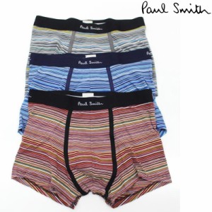 送料無料 Paul Smith ポールスミス 3PACK マルチボーダー コットンストレッチ ボクサーパンツ