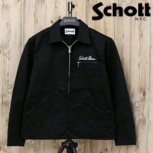 古着アメカジSchott ショットTC ワークジャケット 黒色　L　ワッペン付き 古着アメカジSchott ショットTC ワークジャケット 黒色 L