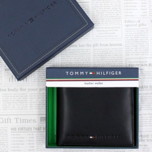 送料無料 TOMMY HILFIGER トミー ヒルフィガー エンボスロゴ 本革 二つ折財布 Wellesley ウォレット