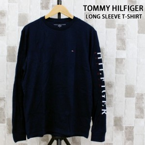 送料無料 TOMMY HILFIGER トミー ヒルフィガー スリーブロゴワンポイントフラッグロングTシャツ ロンT クルーネック 78j9705 メンズ ロゴ