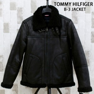 送料無料 TOMMY HILFIGER トミー ヒルフィガー フェイクレザーヌバック 裏ボア クラシックB-3ジャケット アウター ブルゾン メンズ ブラ